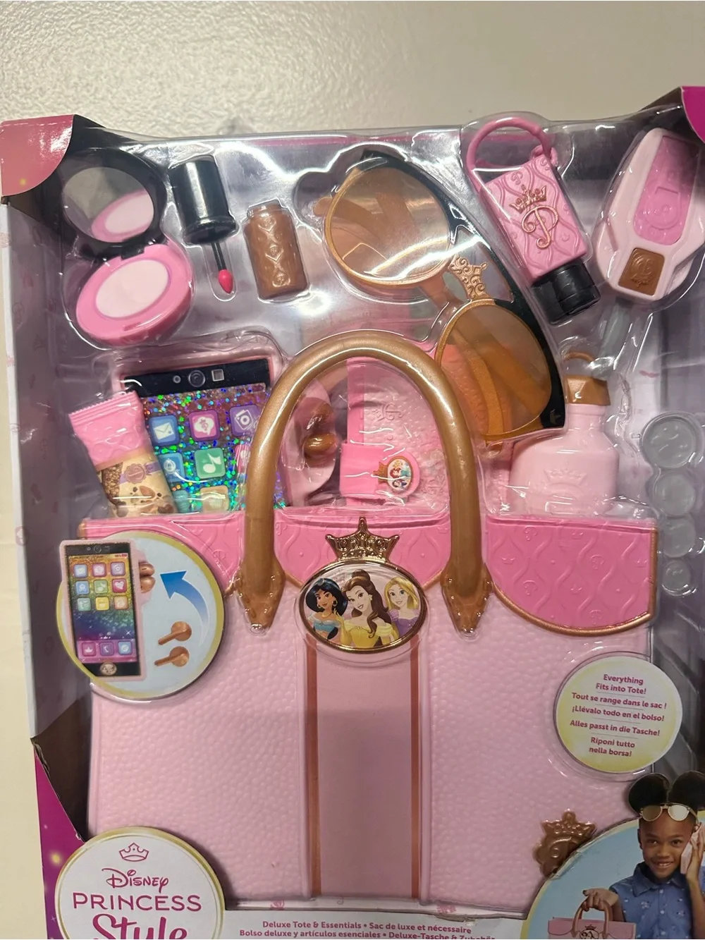 Disney Princess Style Collection Deluxe Tote Purse 20+ Piece Pretend Play Set